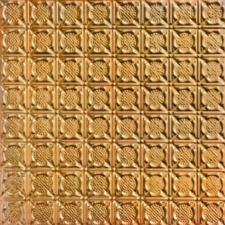 FROM PLAIN TO BEAUTIFUL IN HOURS Chain Mail 2 ft. x 2 ft.  Tin Style Nail Up Ceiling Tile in Lincoln Copper (48 sq. ft./case), 12PK SKPC234-lnop-24x24-N-12